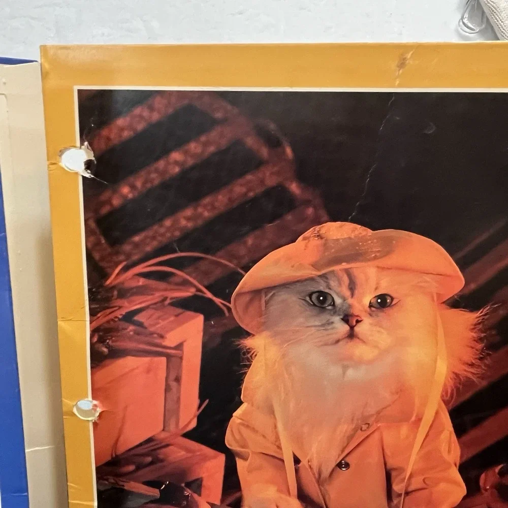 Vintage Cat Folders Stuart Hall 1993 Kittens Animal School Supplies 90s Retro